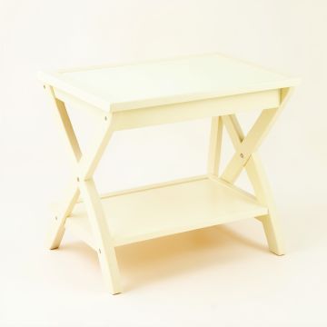 Ridge Crest Side Table - Ivory (synthetic illustration; no displayed measurements)