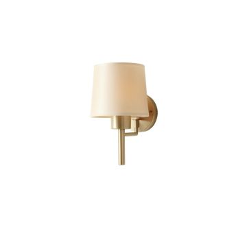 Willow Arc Wall Sconce Mounted On A Plain Wall - Beige