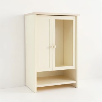 Linden Branch Wall-Mounted Laundry Cabinet - Cream (synthetic illustration; no displayed measurements)