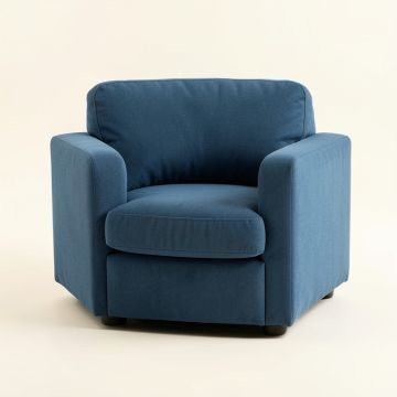 Olive Bend Upholstered Armchair - Blue (synthetic illustration; no displayed measurements)