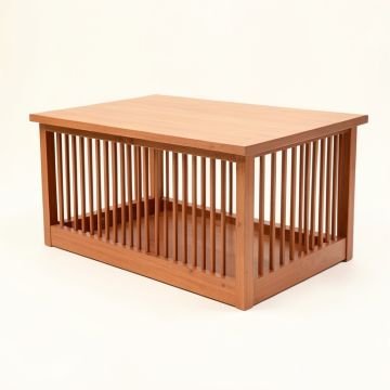Briar Crossing Empty Furniture-Style Pet Crate - Terracotta (synthetic illustration; no displayed measurements)