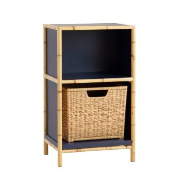 Shore Crossing Freestanding Pull-Out Hamper Cabinet - Navy