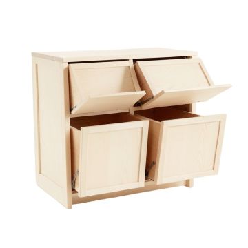Hill Dale Freestanding Pull-Out Hamper Cabinet - Ivory