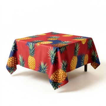 Pineapple Lively Tropical Pineapple Palm Trees Island Themed Silhouettes Tabletop (synthetic illustration; no displayed measurements)