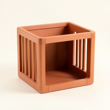 Lake Dale Empty Furniture-Style Pet Crate - Terracotta (synthetic illustration; no displayed measurements)