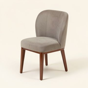 Malik Dual Tone Curved Saddle Upholstered Dining Chair (synthetic illustration; no displayed measurements)