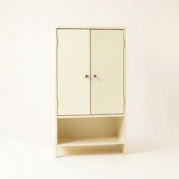 Reed Crest Wall-Mounted Laundry Cabinet - Ivory (synthetic illustration; no displayed measurements)