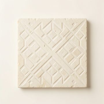 Rowan Crossing Uninstalled Square Decorative Tile - Ivory (synthetic illustration; no displayed measurements)