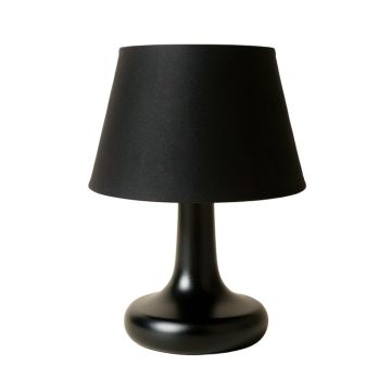 Maple Brook Table Lamp With A Plain Fabric Shade - Black