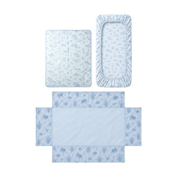 Ocean Baby Three-Piece Nursery Decor Set (synthetic illustration; no displayed measurements)