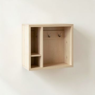Olive Crossing Wall-Mounted Entryway Organizer Shelf - Beige (synthetic illustration; no displayed measurements)