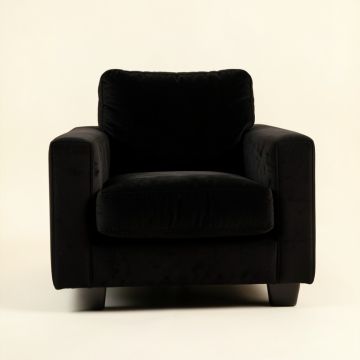 Brook Bend Upholstered Armchair - Black (synthetic illustration; no displayed measurements)