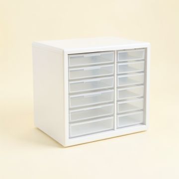 Ash Arc Small-Parts Storage Drawer Cabinet (synthetic illustration; no displayed measurements)