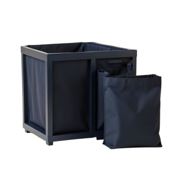 Rowan Brook Laundry Sorting Station With Plain Removable Bags - Navy (synthetic illustration; no displayed measurements)