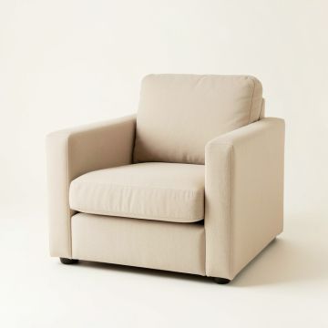 Sage Bridge Upholstered Armchair - Beige (synthetic illustration; no displayed measurements)