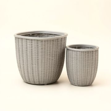Heide 2 - Piece Polyrattan Cachepot Set (synthetic illustration; no displayed measurements)