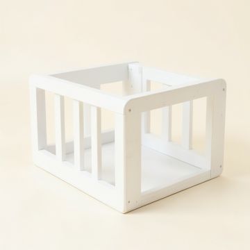 Flint Brook Empty Furniture-Style Pet Crate - White (synthetic illustration; no displayed measurements)