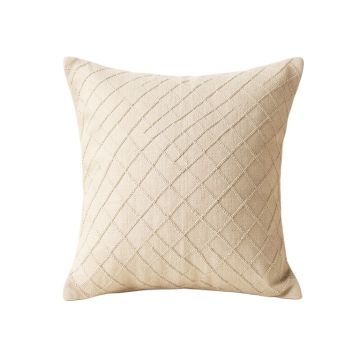 Maple Branch Filled Accent Pillow - Beige