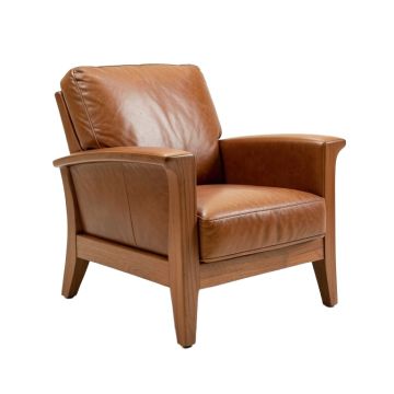 Masa 30.2 '' Wide Full Grain Leather Armchair