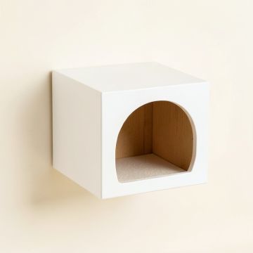 River Crossing Wall-Mounted Cat Perch - White (synthetic illustration; no displayed measurements)
