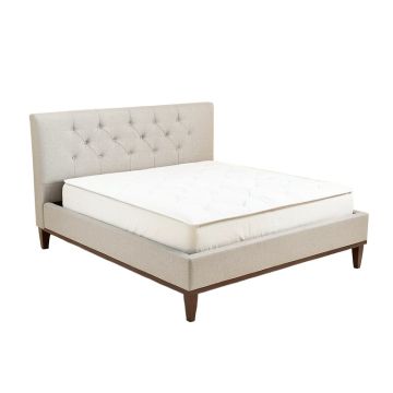 Ernald Twin Tufted Upholstered Platform Bed