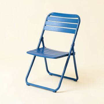 Laurel Bluff Folding Outdoor Chair - Blue (synthetic illustration; no displayed measurements)