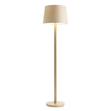 Cliff Crest Floor Lamp With A Plain Fabric Shade - Beige (synthetic illustration; no displayed measurements)
