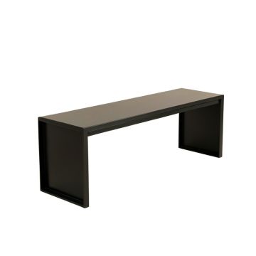 Dune Bridge Narrow Outdoor Storage Bench - Black