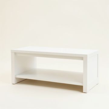 Flint Edge Coffee Table - White (synthetic illustration; no displayed measurements)