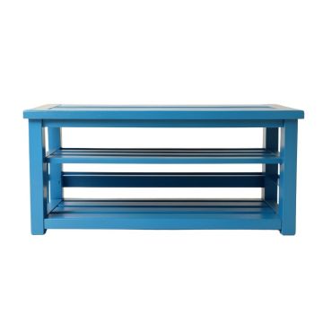Dawn Bridge Shoe Storage Bench - Blue