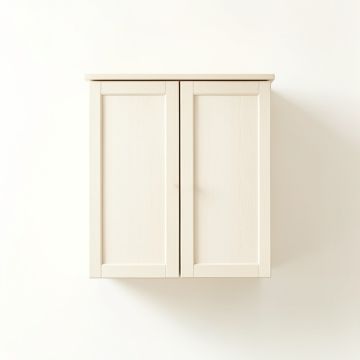 Oak Branch Wall-Mounted Laundry Cabinet - Ivory (synthetic illustration; no displayed measurements)