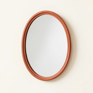 Brook Bend Framed Wall Mirror - Terracotta (synthetic illustration; no displayed measurements)