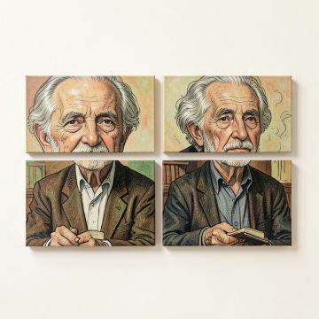 By Pablo Picasso - 4 Piece Picture Frame Drawing Print Set On Paper (synthetic illustration; no displayed measurements)