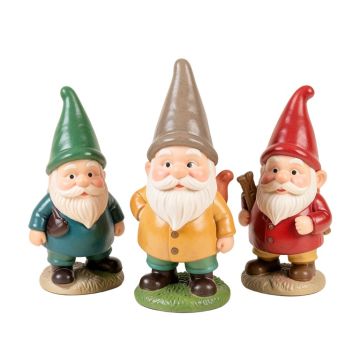 Fairy Tale Miniature Gnome 6 Piece Statue Set