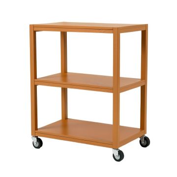 Ridge Dale Empty Rolling Workshop Cart - Terracotta