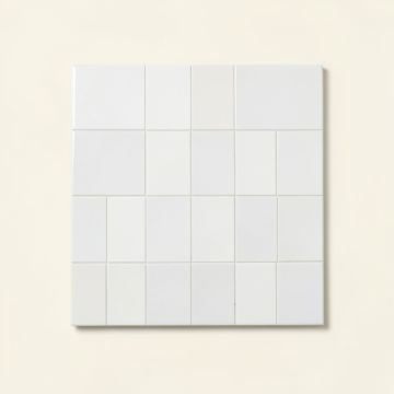 Cityscape Random Sized Glass/Metal Mosaic Tile In White (synthetic illustration; no displayed measurements)