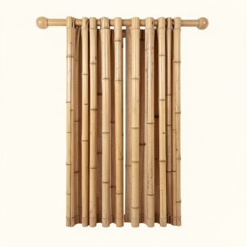 Sharece Star Fish Beach Bamboo Beaded Single Curtain Panel (synthetic illustration; no displayed measurements)