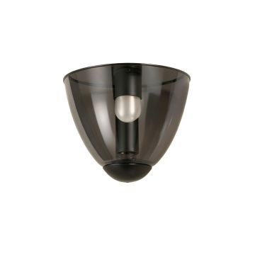 Glen Branch Wall Sconce Mounted On A Plain Wall - Black