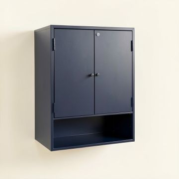 Slate Bridge Wall-Mounted Laundry Cabinet - Navy (synthetic illustration; no displayed measurements)
