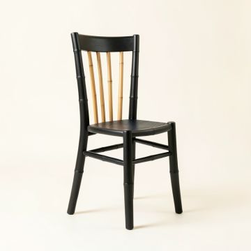 Reed Crest Dining Chair - Black (synthetic illustration; no displayed measurements)