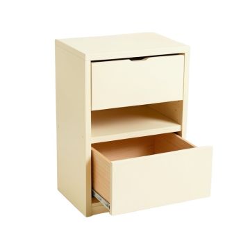 Pine Crest Freestanding Pull-Out Hamper Cabinet - Cream