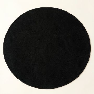 Clay Bend Round Area Rug - Black (synthetic illustration; no displayed measurements)