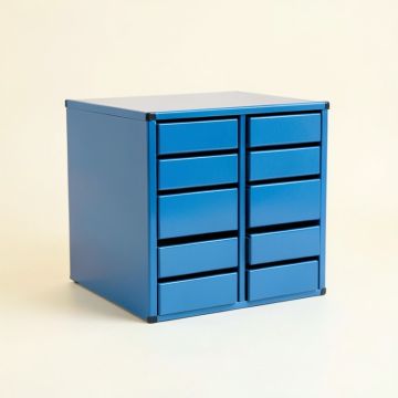 Lake Canyon Small-Parts Storage Drawer Cabinet - Blue (synthetic illustration; no displayed measurements)