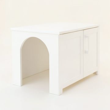 Olive Bluff Empty Furniture-Style Litter Enclosure - White (synthetic illustration; no displayed measurements)