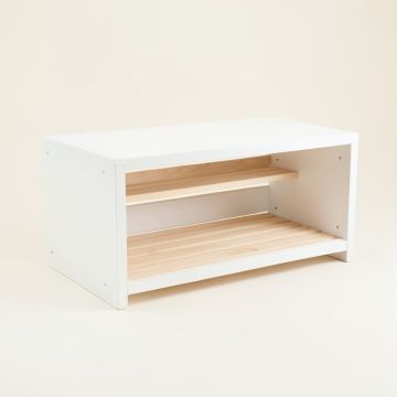 Aspen Brook Shoe Storage Bench - White (synthetic illustration; no displayed measurements)