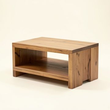 Kennington Solid Wood Coffee Table With Storage (synthetic illustration; no displayed measurements)