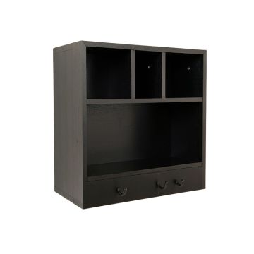 Dune Dell Wall-Mounted Entryway Organizer Shelf - Black