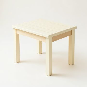 Hill Bridge Compact Balcony Table - Cream (synthetic illustration; no displayed measurements)