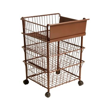 Metal Stand With 9 Wire Basket
