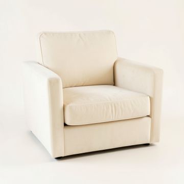 Holly Dale Upholstered Armchair - Cream (synthetic illustration; no displayed measurements)
